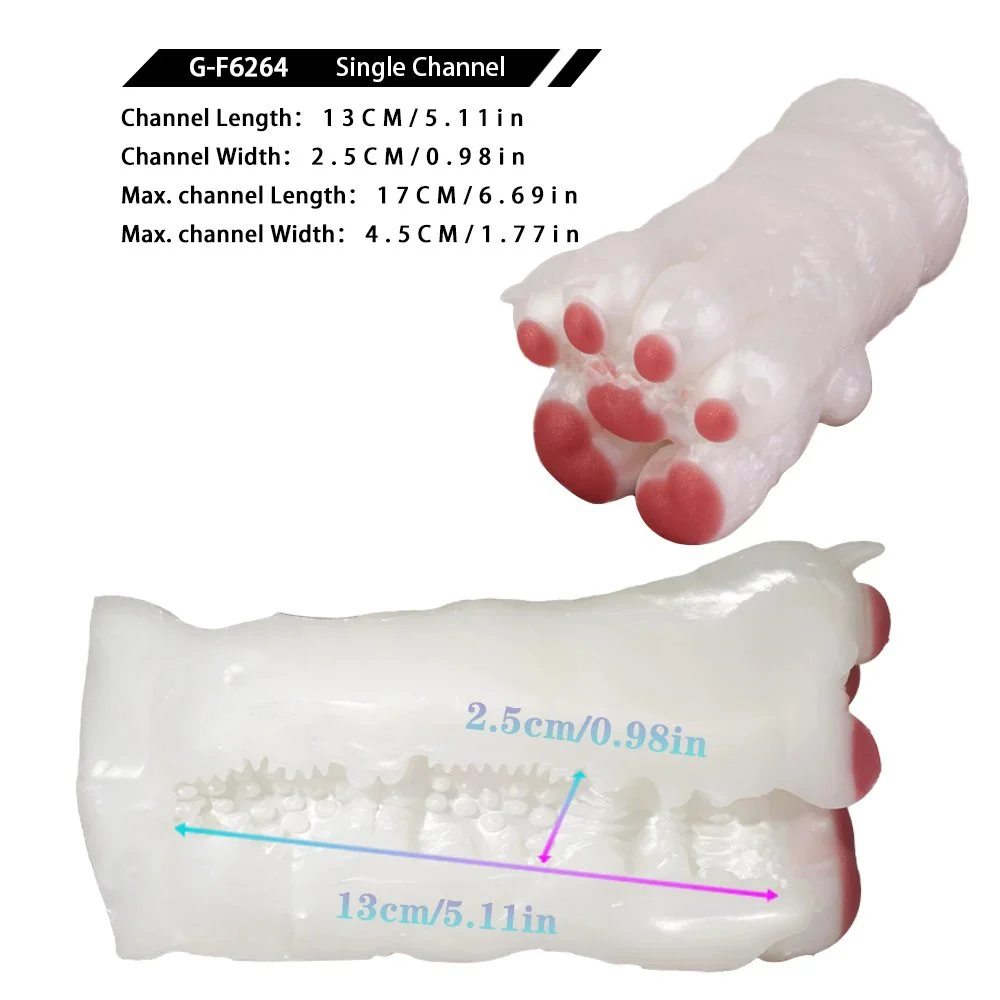 Animal Cat Claw Animal Fur Pocket Pussy Male Masturbator Soft Silicone Single Vagina Penis Stroker Massage Sex Toy for Men