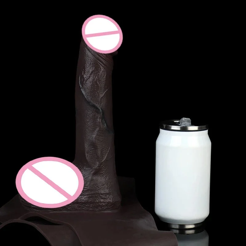 Ultra 9.84 Inch Realistic Penis Sleeve Thongs Skin Feeling Lifelike Male Strap on Dildo Extender Sex Toys Delay Ejaculation