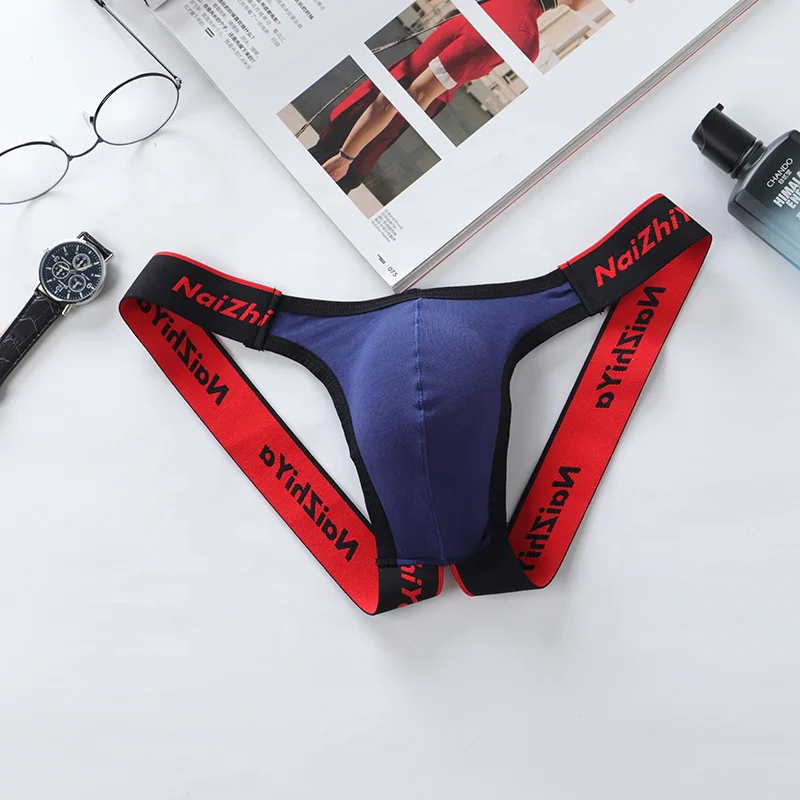Men's Underwear Men Sexy Briefs Jockstrap U Pouch Man Low Waist Panties Thongs Mesh Underpants Gay G-Srting U Convex Underwear