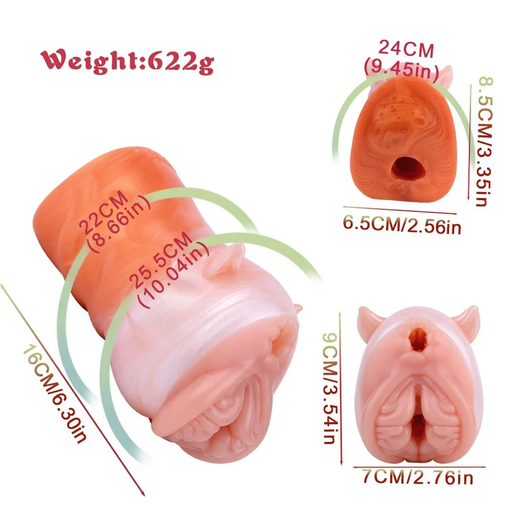 Fantasy Animal Rabbits Silicone Masturbator Penis Exerciser Realistic Vaginal Pocket Pussy Stroker Men Sex Toy