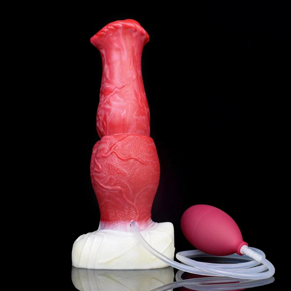 Squirting Dog Knot Dildo Realistic Ejaculating Penis Squirting Knot Dildo for Women Sex Toy