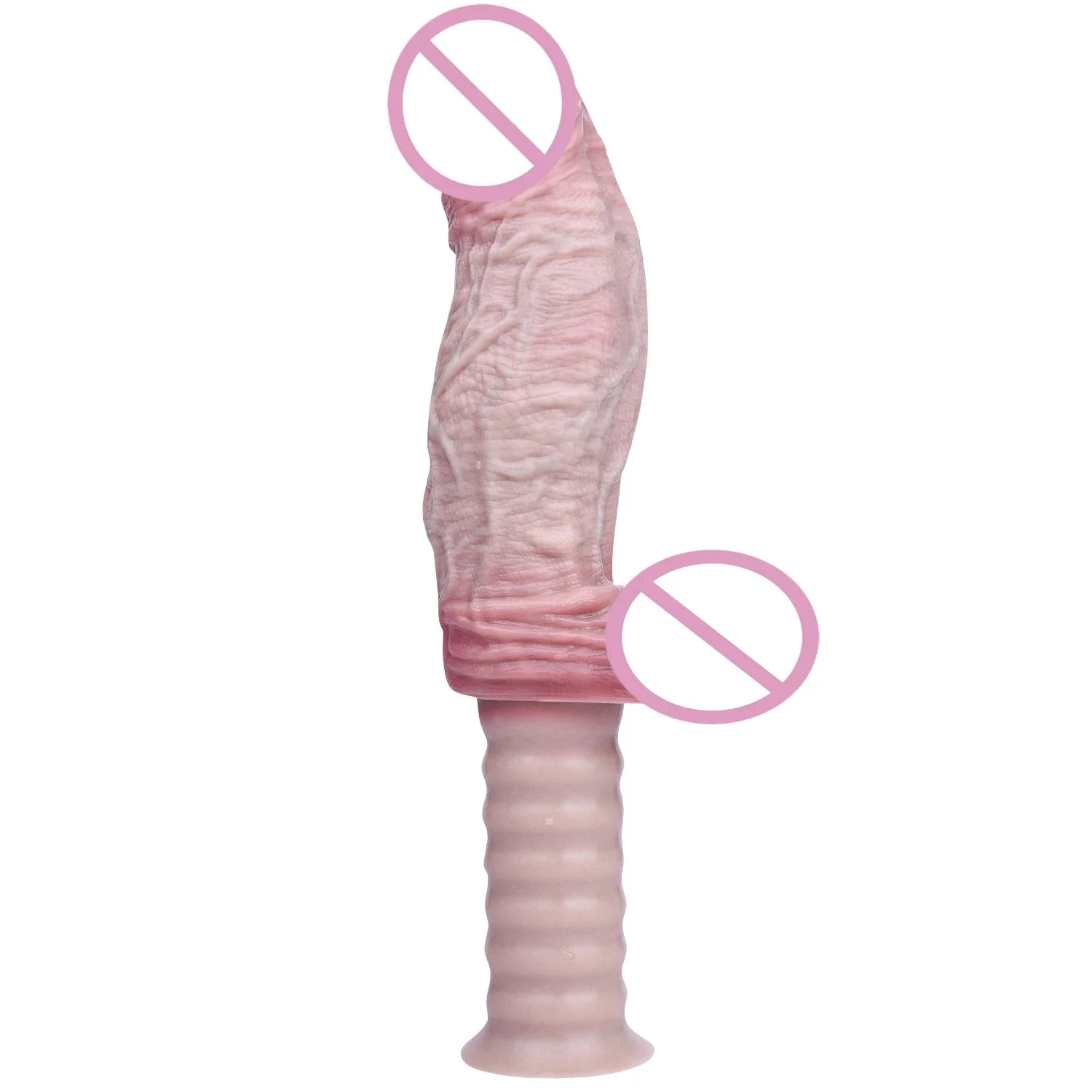 Soft Dual Layer Silicone Realistic Dildo Screw Handle Penis Sex Toys for Women Vagina Anal Stimulate