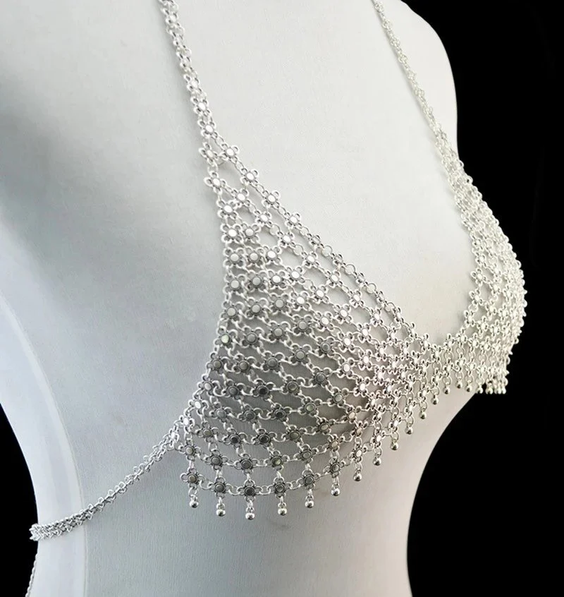 Sexy Hollow Floral Bra Chain Vintage Beach Jewelry Lingerie