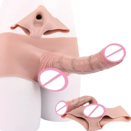 Wearable Penis Sleeve Silicone Strap on Dildo Pants With Hollow Dildo Male Masturbator Sex Toys for Men Delay Ejaculation