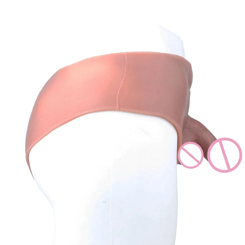 Wearable Dildo Panty Strap on Short Penis Pants With Ultra Realistic Abs Design for FTM Crossdresser Sex Toys