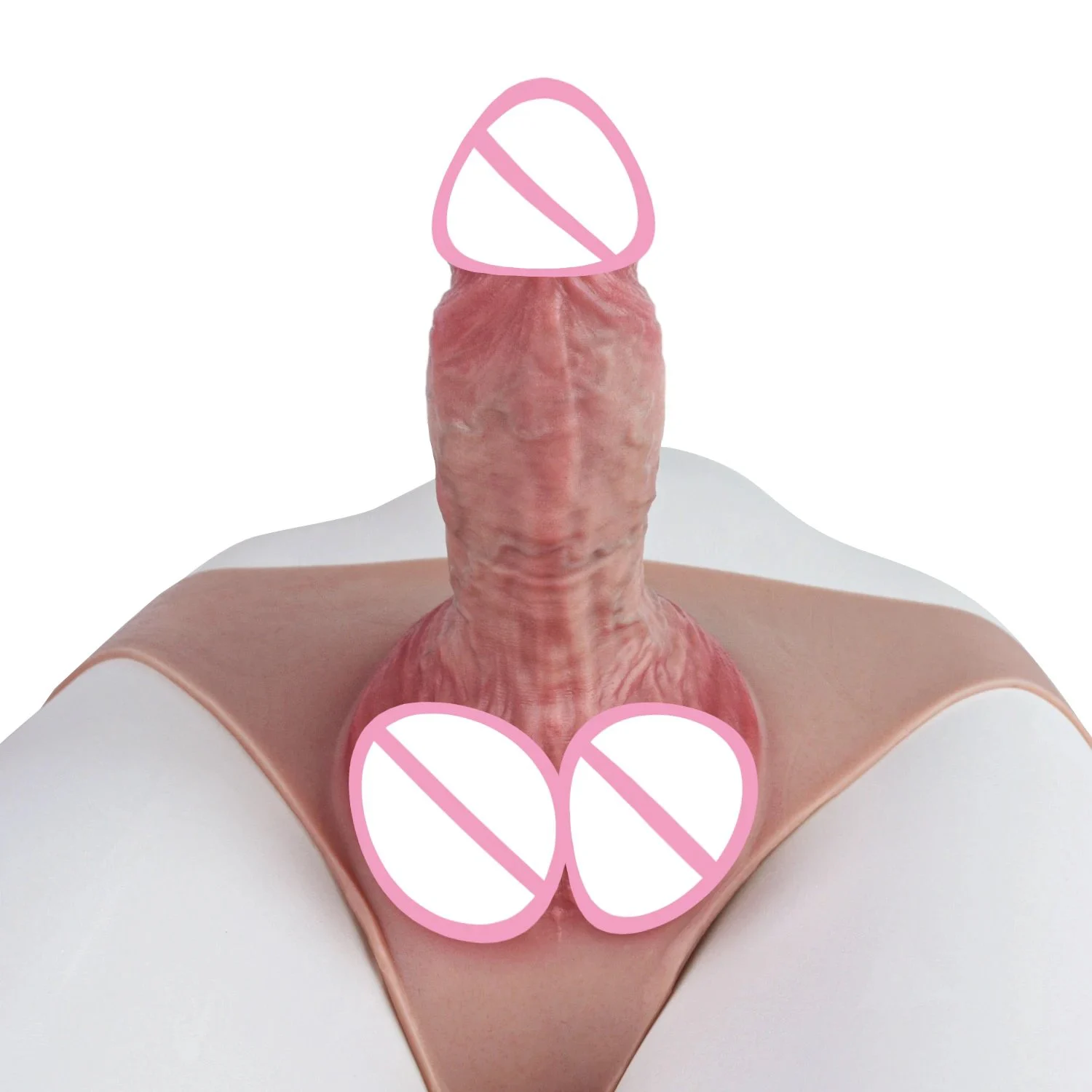 Wearable Hollow Penis Sleeve Silicone Male Penis Extender Realistic Adult Toy Experience