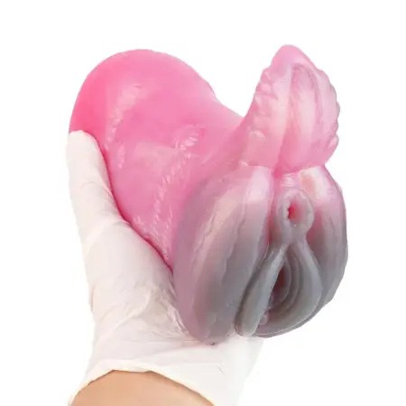 Fantasy Monster Dragon Beast Masturbation Cup Polarized Gold Powder Soft Fawn Vagina Male Masturbator Adult Toys