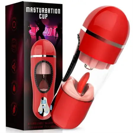 Automatic Licking Tongue Masturbator Male Heating Deep Throat Intelligent Masturbation Cup