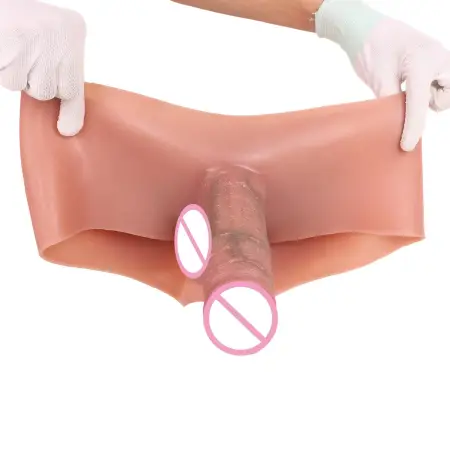 Silicone Super Realistic Hollow Dildo Wearing Pants Realistic Dildo Pants Adult Game Sex Toy
