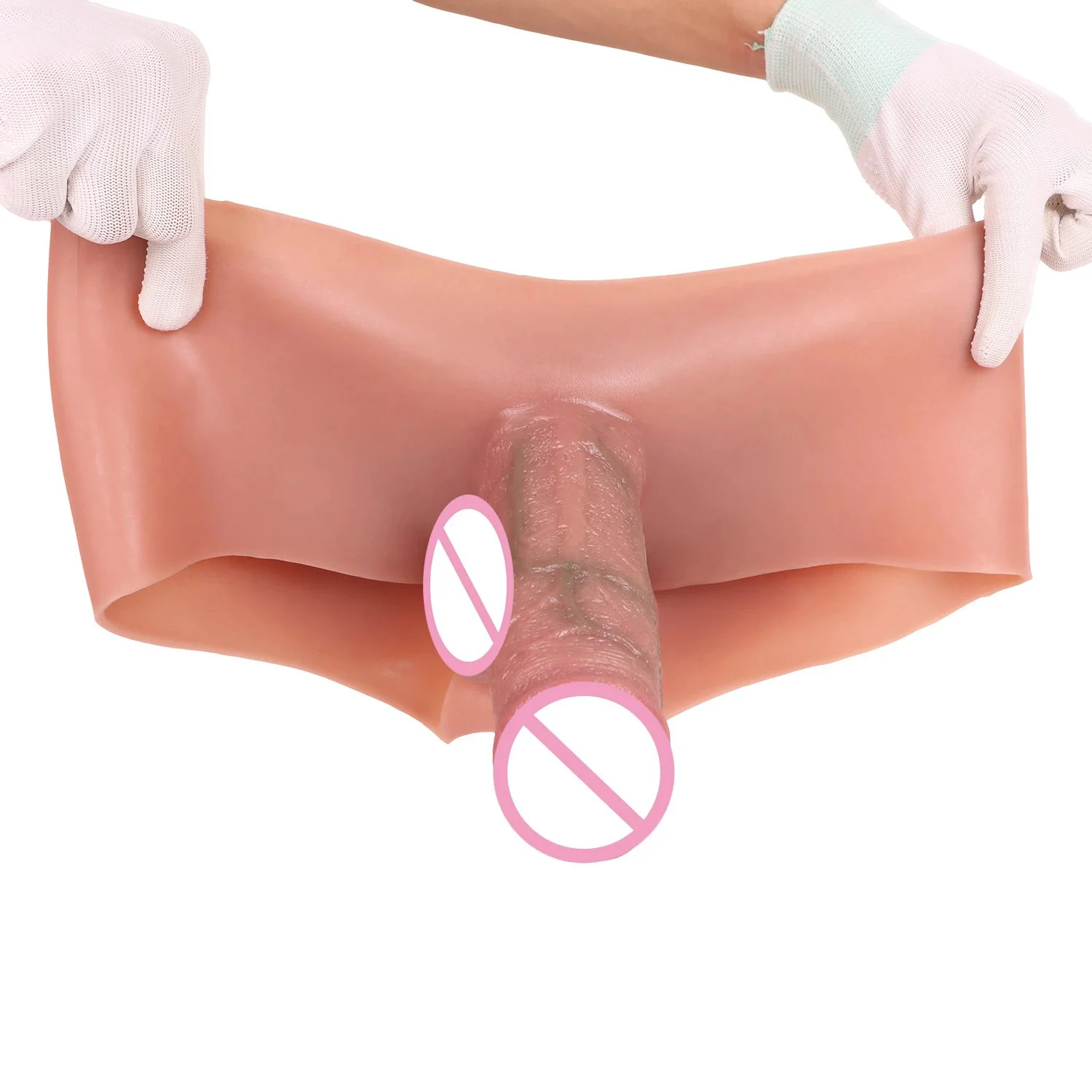 Silicone Super Realistic Hollow Dildo Wearing Pants Realistic Dildo Pants Adult Game Sex Toy