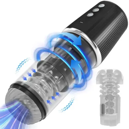 Automatic Penis Training Deep Throat Thrusting Rotating Sucking Masturbation Cup Sex Toys for Men