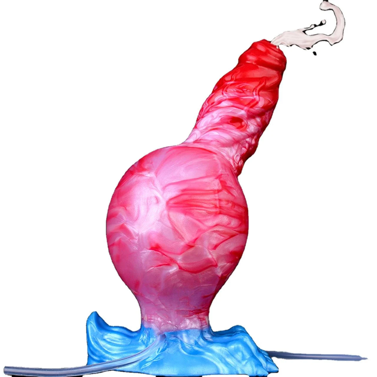 New Style Flame Color Inflatable Squirting Dildos with Suction Cup Air Bags for Women Men Gay Anal Games