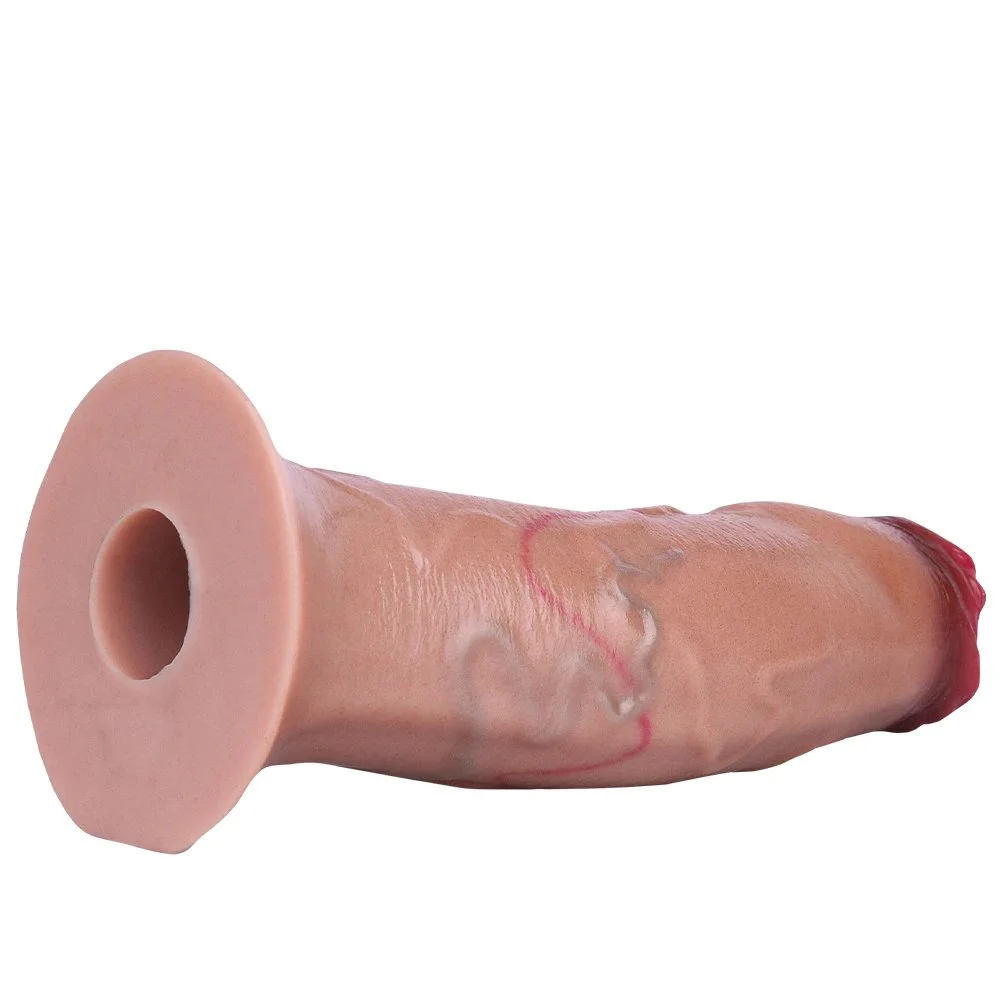 6.5 Inch Skin Color Ovipositor G Spot Dildo with Veins Textures Thick Silicone Adult Erotic Realistic Dildo for Women