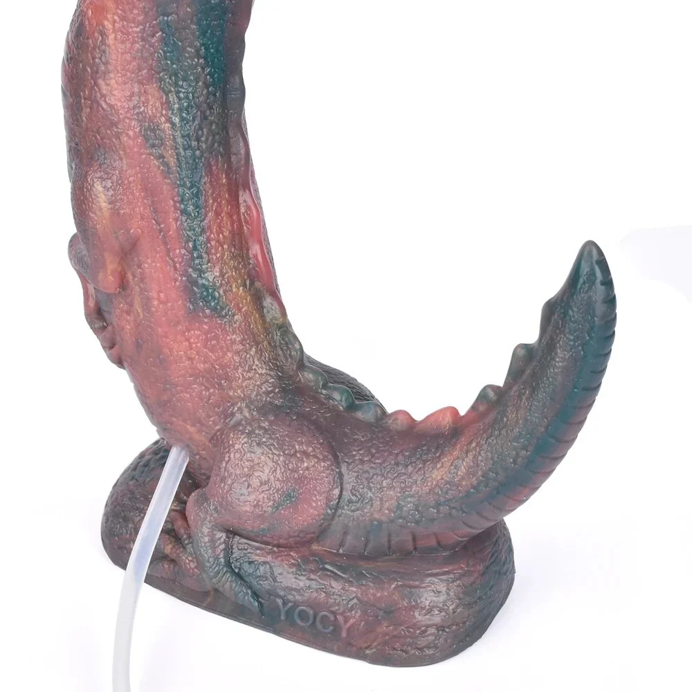 Squirting 8.66 Inch Large Dragon Dildo Penis Ejaculating Liquid Silicone Sex Shop Toy for Women