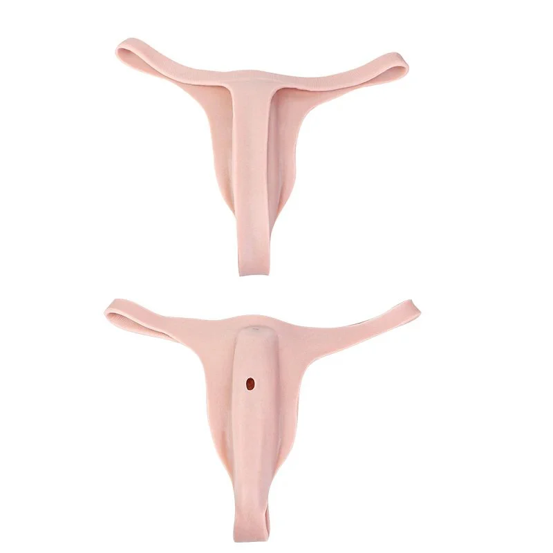 Medical-grade Silicone Female-simulated Vaginal Wearable Thong Panties Suitable As Role-play Toys for Asexual Individuals