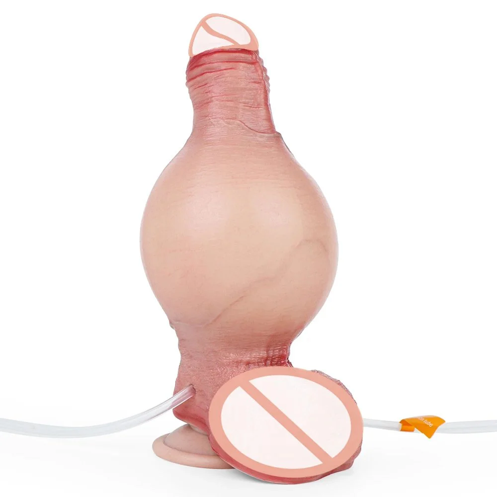 Squirting Dildo Soft Silicone Inflatable Ejaculation Dildo Artificial Penis Massage Vagina Simulation Sex Dildo