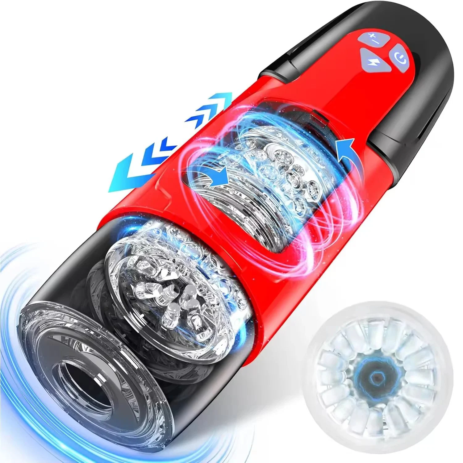 Automatic Electric Waterproof Male Stroker Toy 7 Thrusting Rotating Modes Masturbator Cup Multiple Stimulation Features Real