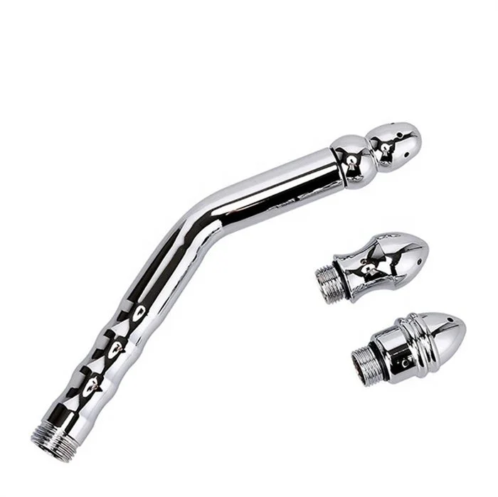 Intimate Care Metal 3-Nozzle Sex Toys for Anal & Vaginal Cleaning Massage Shower Enema