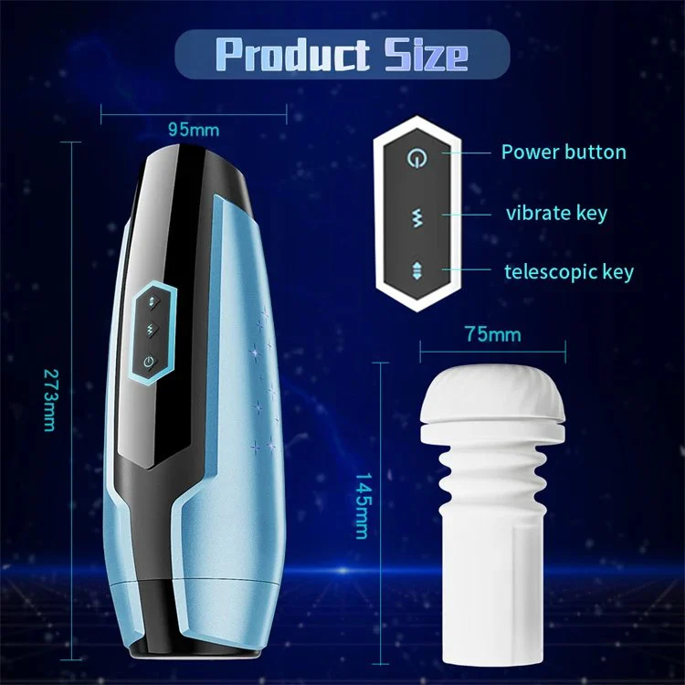 Automatic Penis Training Masturbation Cup Capsule Vibrator Deep Throat Telescopic Masturbating Cup
