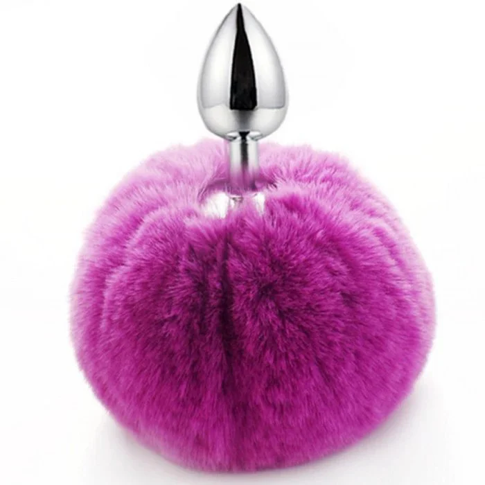 Anal Sex Toys Couple Metal Butt Plug with Colorful Tail