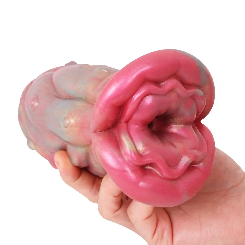 Fantasy Silicone Tight Textured Thick Lips Shape Male Masturbator for Enhanced Stimulation & Penis Training Pocket Pussy Sex Toy