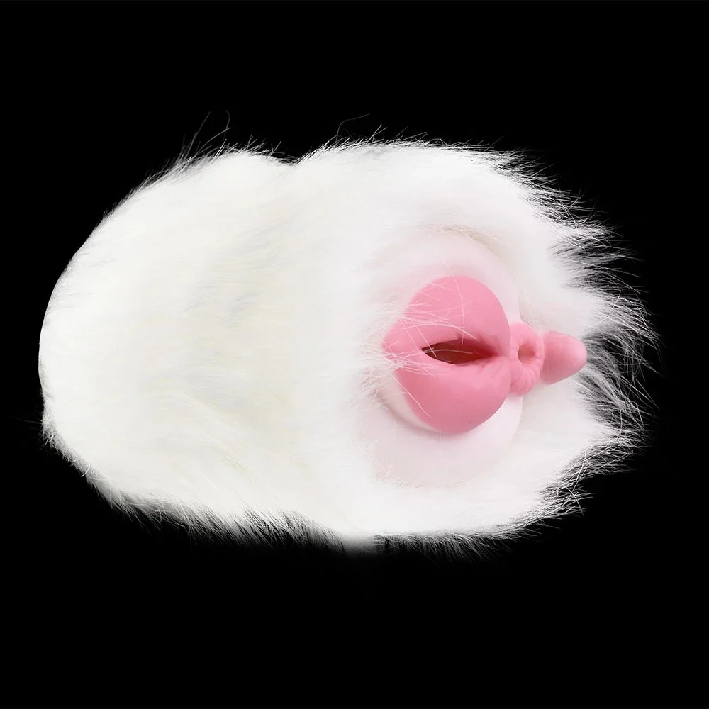 Fantasy Stroker Masturbator Fantasy Polar Bear Pussy Soft Silicone Plush Monster Male Masturbator Two-Hole Men's Sex Toys