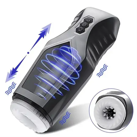 7 Frequency Automatic Male Stroke Masturbation Toy Vibration Thrusting Masturbation Cup Sex Toys