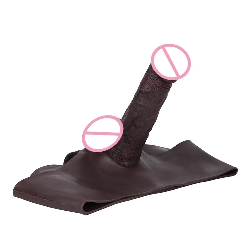 Silicone Huge Hollow Dildo Pants for Men Strapon Realistic Penis Sleeve Dick Extender Underwear for Men Delay Ejaculation