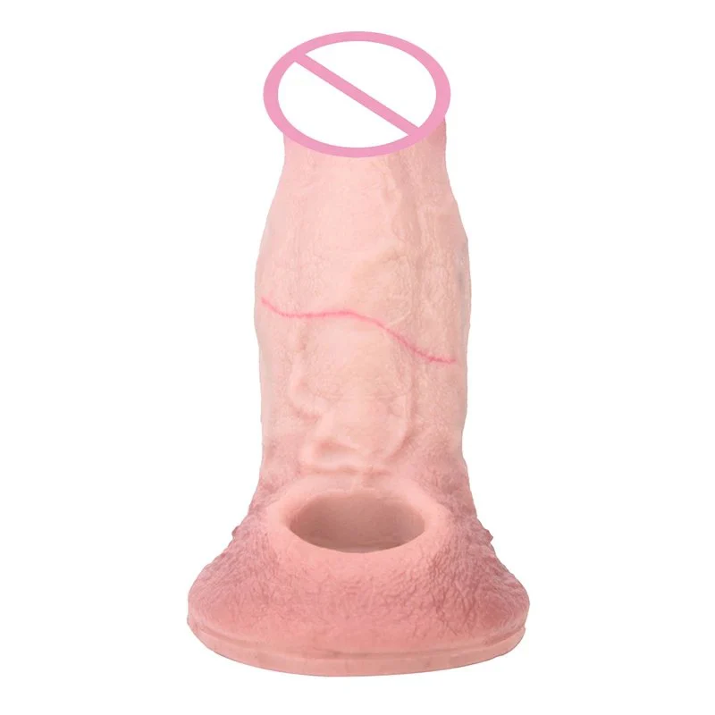 Silicone Open-ended Penis Sleeve Cock Enlagers Reusable Lifelike Penis Enlargement Thickening Sex Toys for Men