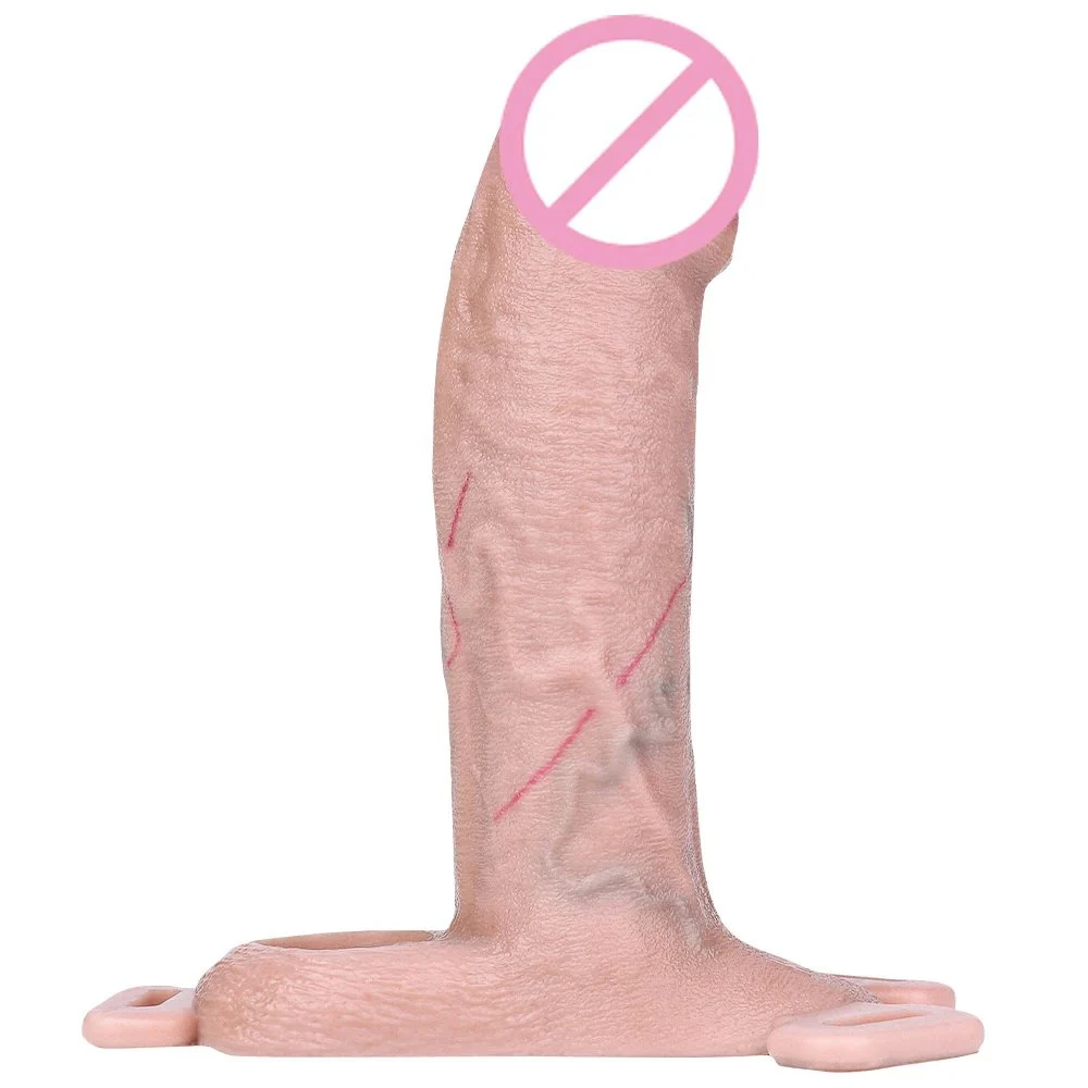Silicone Wearable Penis Training Sleeves Sexy Adult Man Silicone Penis Extender Male Sex Toy Dildo Cock Sleeve for Erection