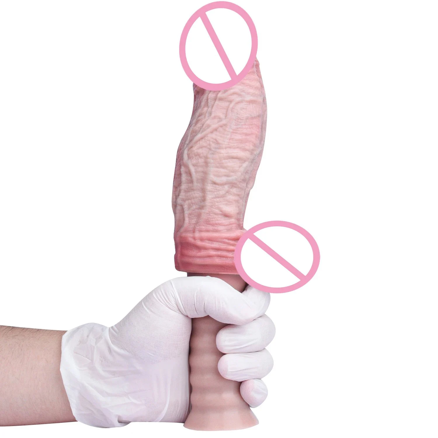 Soft Dual Layer Silicone Realistic Dildo Screw Handle Penis Sex Toys for Women Vagina Anal Stimulate