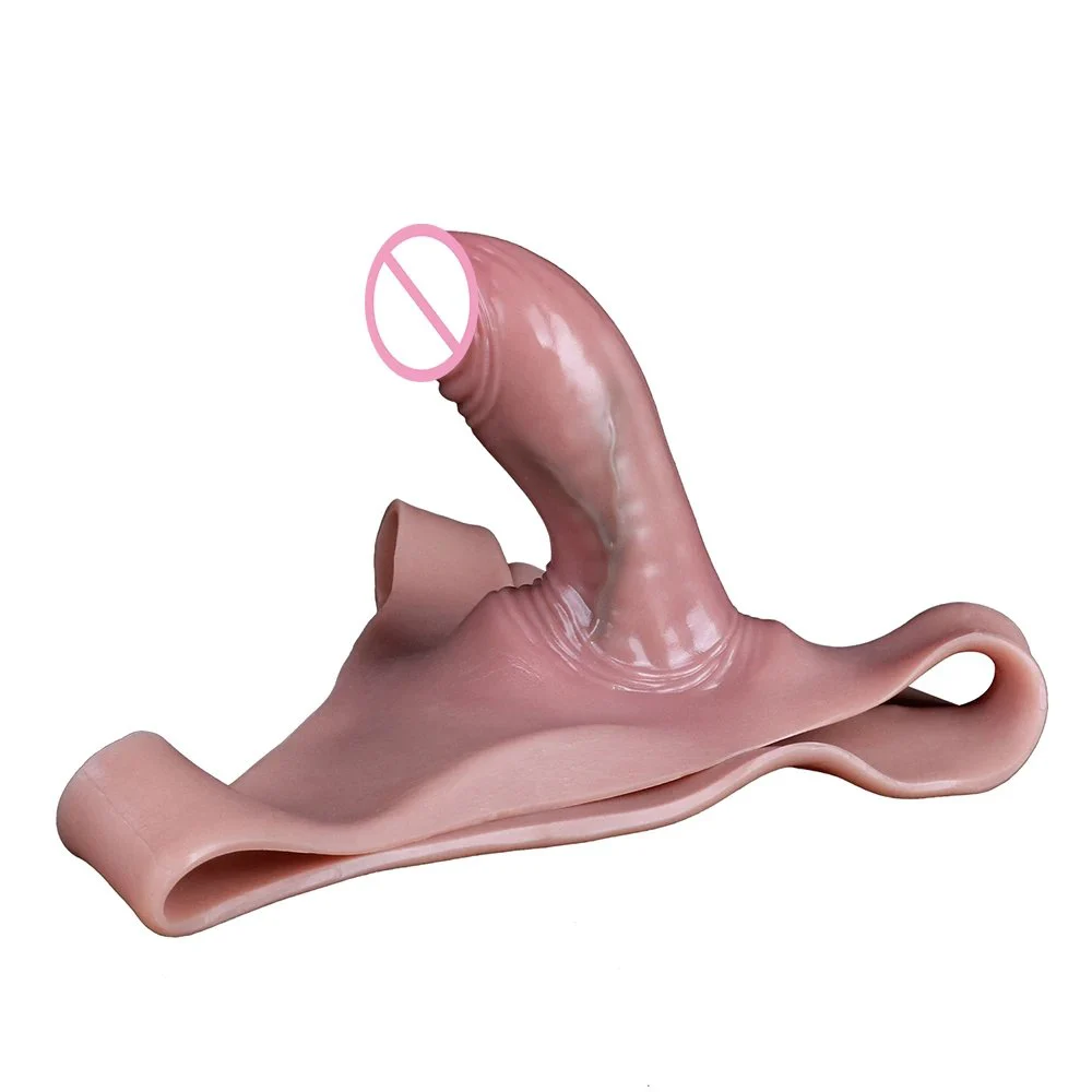 Silicone Skin Touch Simulated Hollow Penis Pants Penis Extension Pants Men Penis Sleeve Lesbian Wearable Sex Adult Products