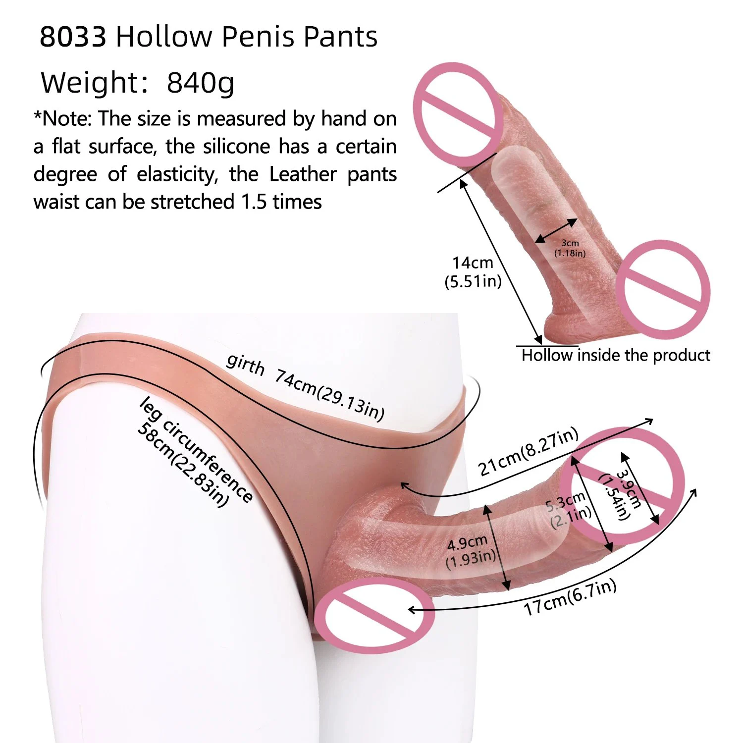 Silicone Strap on Dildo Hollow Extender for Men Delay Ejaculation Reusable Wearable Condom for Couple Strap on Penis Sleeve