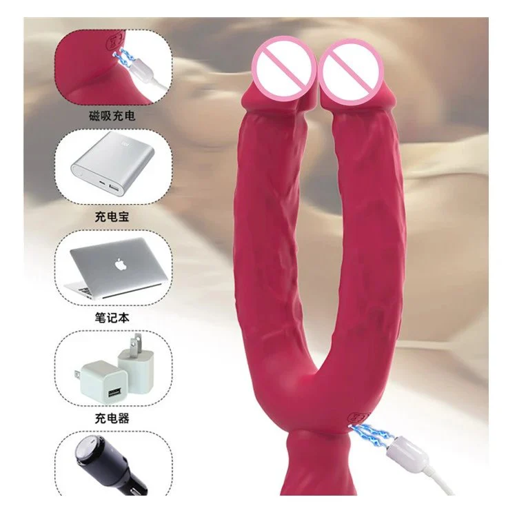 Strong Vibration Dildo Vibrator Double Head Vibrating Massage Lesbian Sex Toys for Women