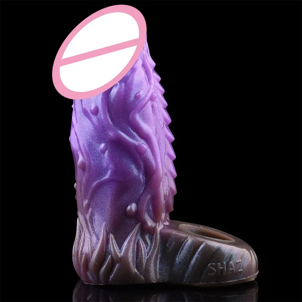 Arrival Penis Sleeve with Purple Monster Style Cock Sleeve for Men Penis Enlargement