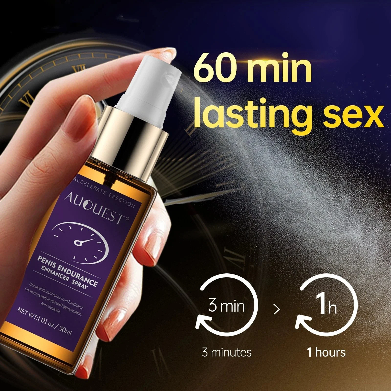 Delay Spray for Men 30ML Long Lasting Climax Control Formula