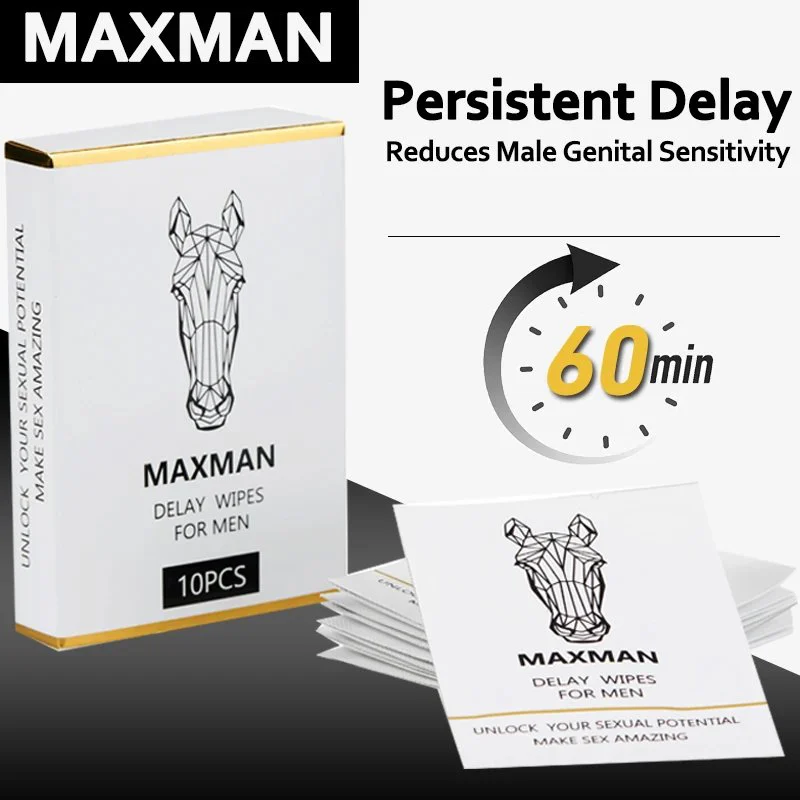 Delay Spray 10Pcs Box Ejuculation Delay Wet Tissue Maxman Delay Wipes for Man