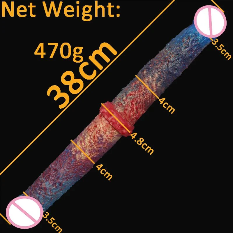 Streamer Color Double Heads Sex Toys Dildo Cock Penis Realistic Dildo Suction Cup Penis Soft Dildos