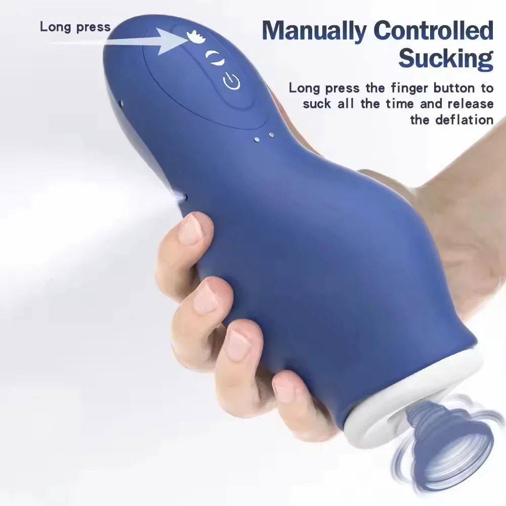 Automatic Sucking Masturbator Cup Male Sex Toy with 7 Suction & Vibration Modes TPE Pocket Pussy for Men Adult