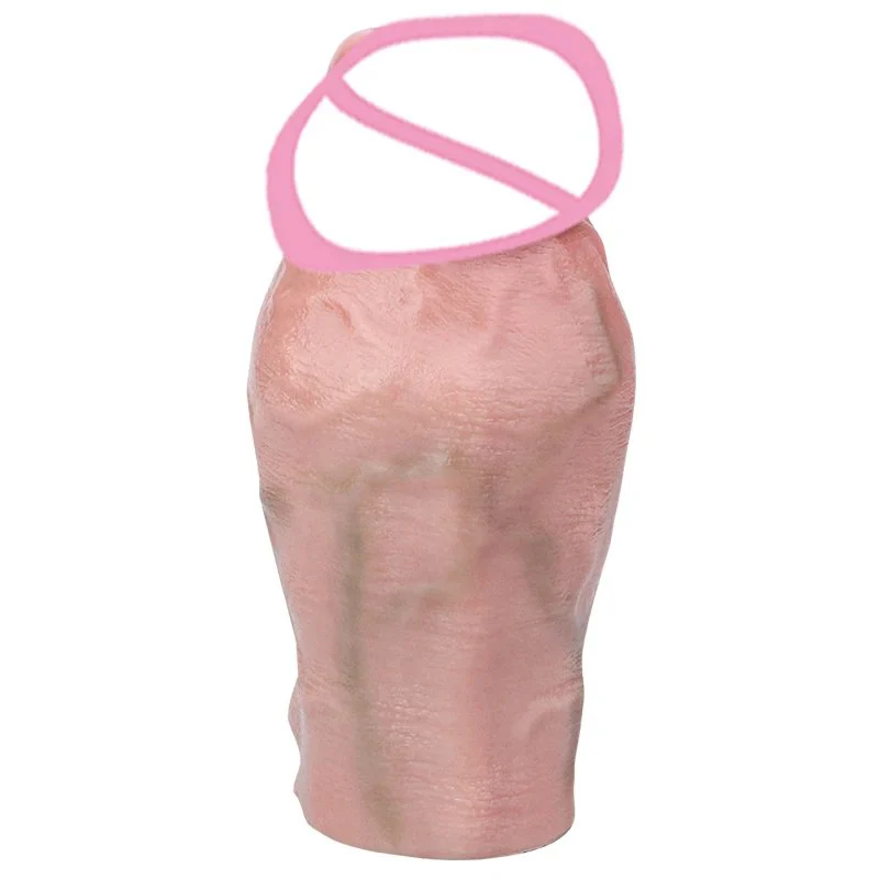 Big Knot Realistic Hollow Dildo Sex Toy for Men Dick Extend Silicone Male Dick Sheath With Anti-drop for Adult Sex
