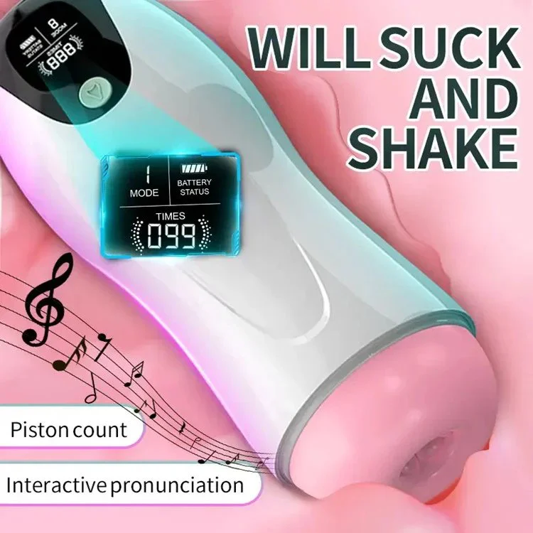 Electric LCD Display Male Masturbation Trainer Men Masturbation Cup