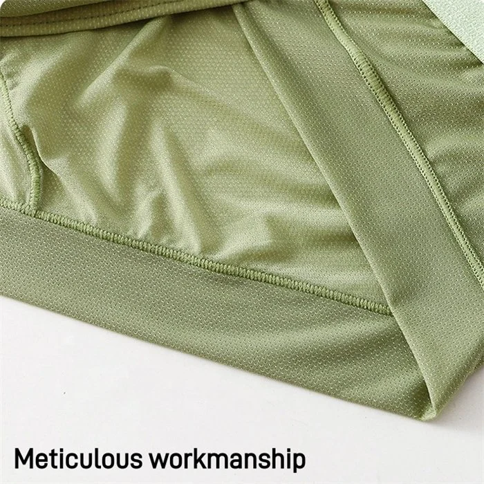 Men's Sexy Breathable Lingerie Classic Style Icy Silk Boxer Briefs Custom Made Logo Spandex Fabric Low-rise Print Pattern Adults