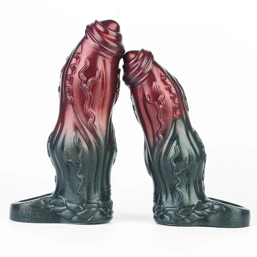 Black Samurai Closed-end Penis Sleeve Penis Enlargement Fantasy Monster Penis Sleeve Male Soft Dildo Sleeve Extender Sex Toys