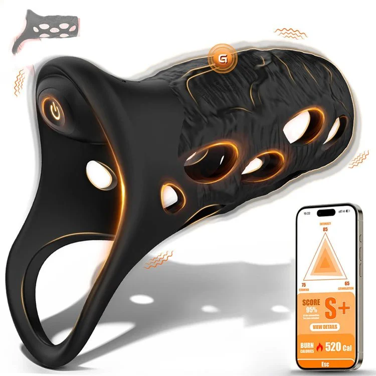 10 Powerful Vibration App Male Delayed Ejaculation Cock Ring for Men Masturbation