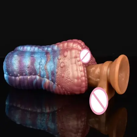 15.7 8.3cm Double Hole Masturbator Realistic Animal Tight Pussy Anal Adult Masturbator Sex Tool