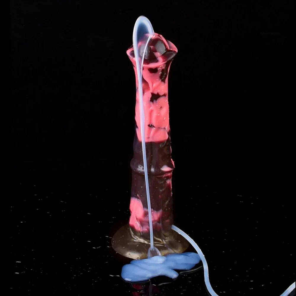 Squirting Horse Dildo Huge Realistic Horse Ejaculation Dildo Faak with Suction Cup Large Size Animal Women Vagina Anal Plug