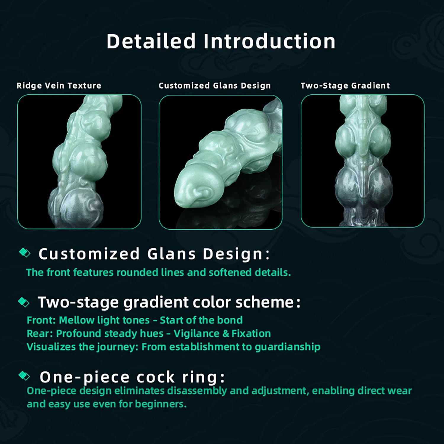 Animal Series Fantasy Penis Sleeve Wolf King Male Penis Extender Enhanced Experience with Intense Enveloping Sensation Sex Toy