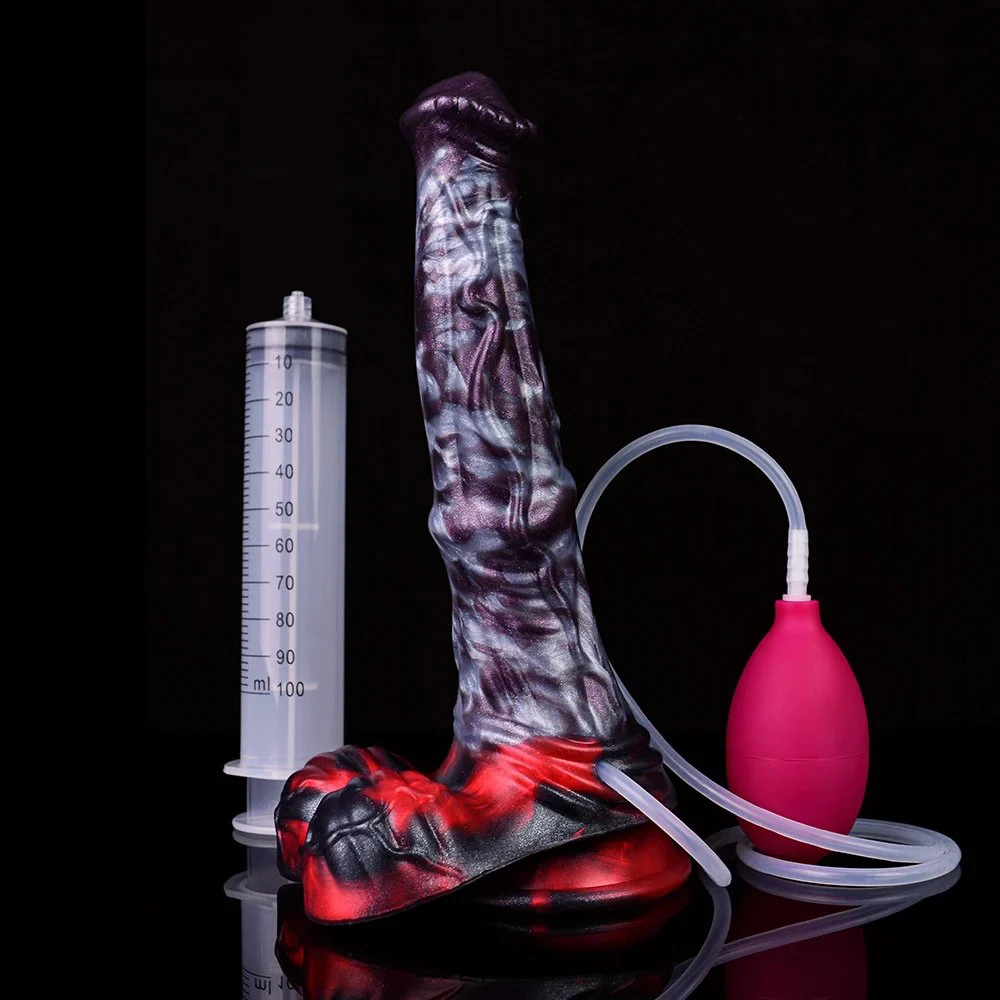 Squirting Horse Dildo Realistic Horse Dildo Huge Thick Thrusting Dildo Plug with Suction Cup Sex Toy for Men Women Gay