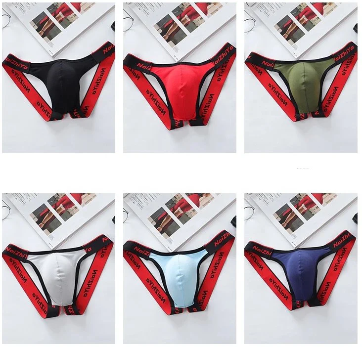 Men's Underwear Men Sexy Briefs Jockstrap U Pouch Man Low Waist Panties Thongs Mesh Underpants Gay G-Srting U Convex Underwear