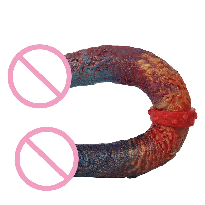 Streamer Color Double Heads Sex Toys Dildo Cock Penis Realistic Dildo Suction Cup Penis Soft Dildos